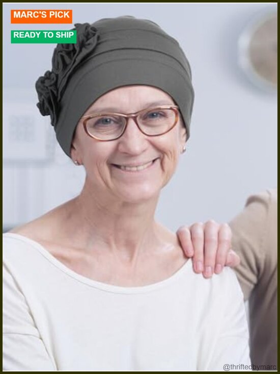 6 Pack Stretchy Soft Cotton Beanie Turbans for Chemo Patients Women Headwear main image 4